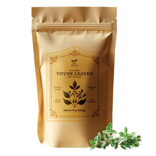 Shrida Foods Dried Whole Thyme Leaves, 8oz, Authentic Thyme for Cooking, Seasoning,
