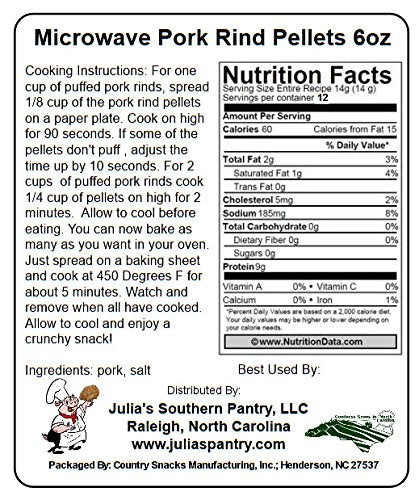 Carolina Gold Nuggets 6 Oz Package Pork Rinds Large Jumbo Chicharrones