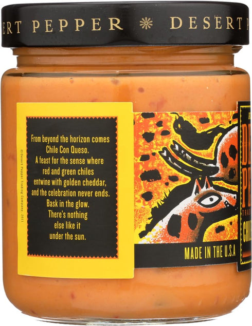 2 16 oz Desert Pepper, Chile Con Queso-Medium, - Jars