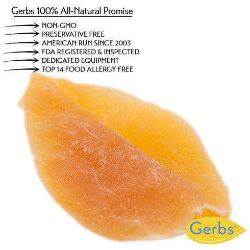 4 lbs. 14 Gerbs Sweetened Dried Mango Slices | Unsulfured, No Artificial Additives, Resealable Bag | Naturally Chewy