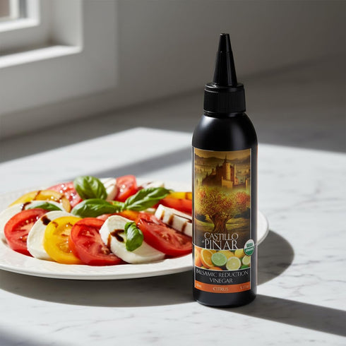 Citrus Balsamic Reduced Vinegar Non-GMO. Certified USDA Organic Castillo de Piar