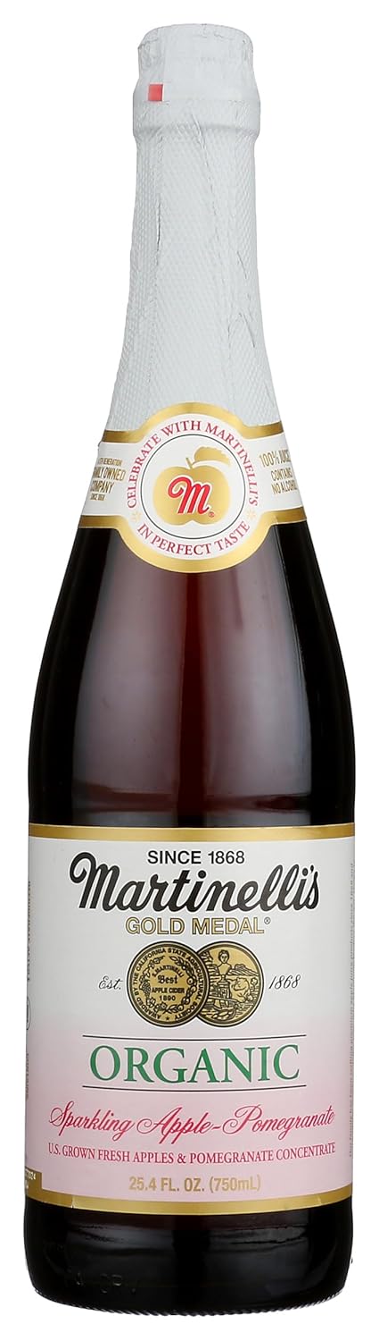 Martinelli's Organic Sparkling Apple Pomegranate, 25.4 Oz