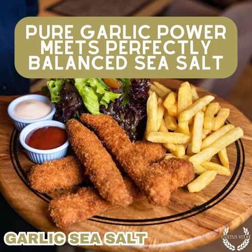 GLP-1 Classic Gourmet Garlic Sea Salt | All Natural | Ultra Premium Gourmet Salt | Artisanal Finishing Seasoning |