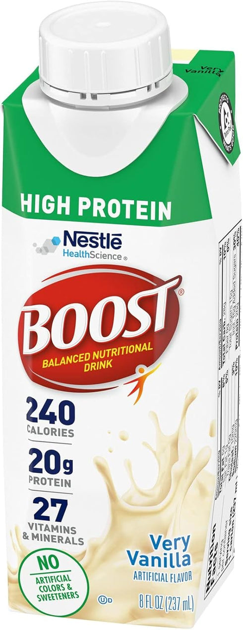 8 (Pack 24) BOOST High Protein Balanced Nutritional Drink, Rich Chocolate, Ounce Bottle