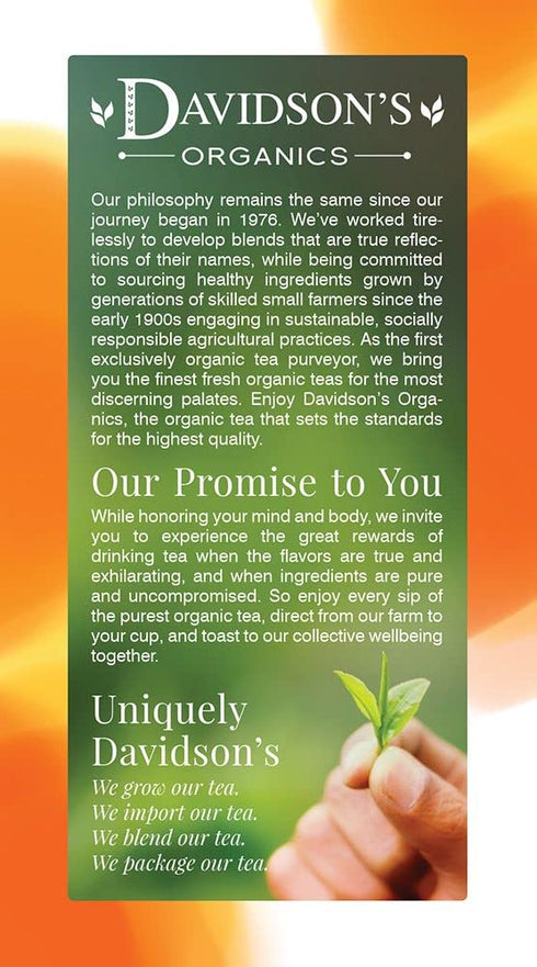 25-count Pack 6 Davidson's Organics, English Breakfast, Tea Bags