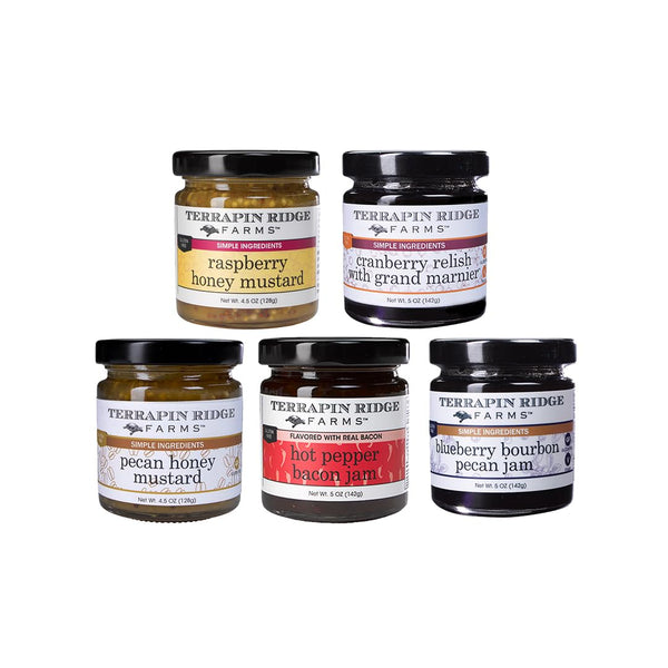 Terrapin Ridge Farms Just Enough Mini Sampler Set 5 Gourmet Jams and