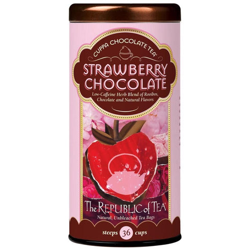 The Republic of Tea - Strawberry Cuppa Chocolate Tea, 36 Tea Bag Tin