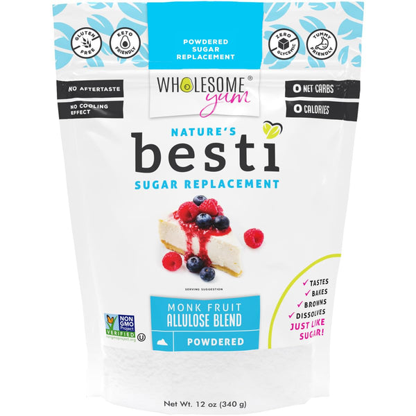 Wholesome Yum Besti Natural Powdered Sugar Substitute - Keto Confectioners Monk Fruit