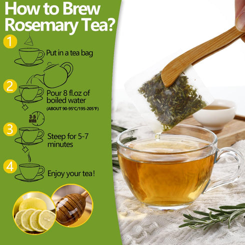 100 100% Premium Rosemary Tea Bags, Teabags. Made with Pure Natural Rosemary Leaves,No Additives & Caffeine Free.