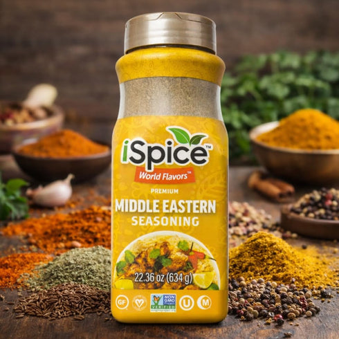 22.36 oz iSpice Blend | Middle Eastern Seasoning | | Mixed Spice & Seasoning | Bulk Size | Halal | Kosher (Middle