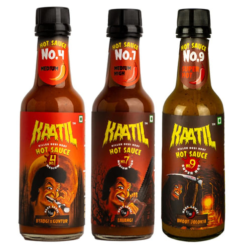 Kaatil Hot Sauce Mob Combo (3 Pack) | Medium & Super Hot