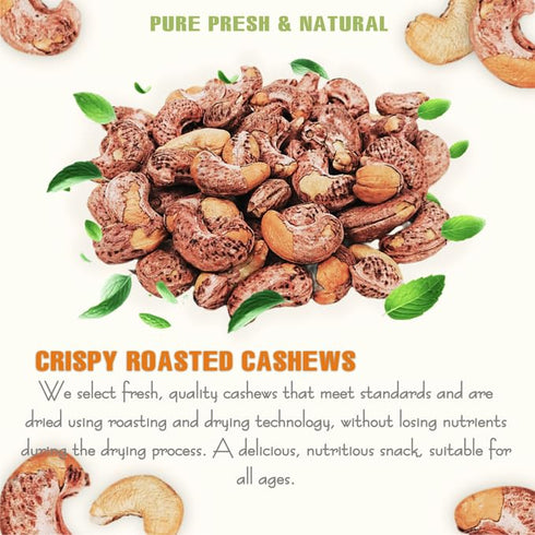5.29oz (150g) ROASTED CASHEW NUTS VIETFARMFOOD: Naturally dry roasted. No sugar, no oil, natural sweetness