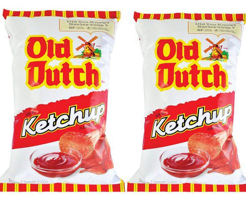 Layz Canadian Old Dutch Potato Chips, Ketchup, Large Family size - 2-Pack