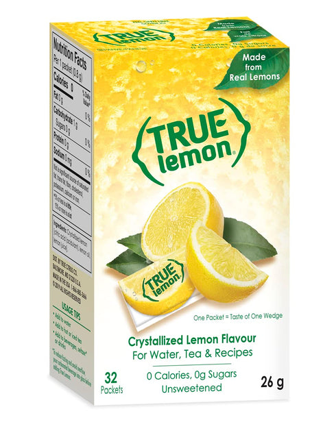 True Lemon - Crystallized Lemon For Water, Tea - Single-Serve Packets -