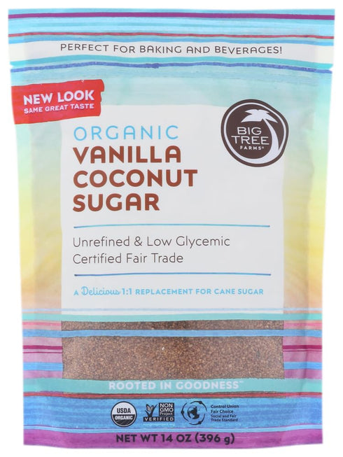 Big Tree Farms Organic Coconut Palm Sugar Vanilla -- 14 oz -