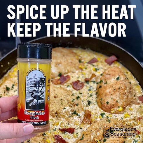 Pack 5 6 oz (Pack 5) Everglades Seasoning Sampler Flavors Cactus Dust, Heat, Fish & Chicken Rub Each of Made in USA