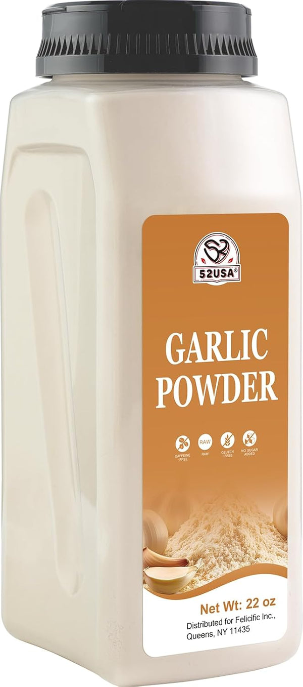 52USA Garlic Powder 22 oz (1.54Lb), Fine Garlic Powder Seasoning for Cooking,