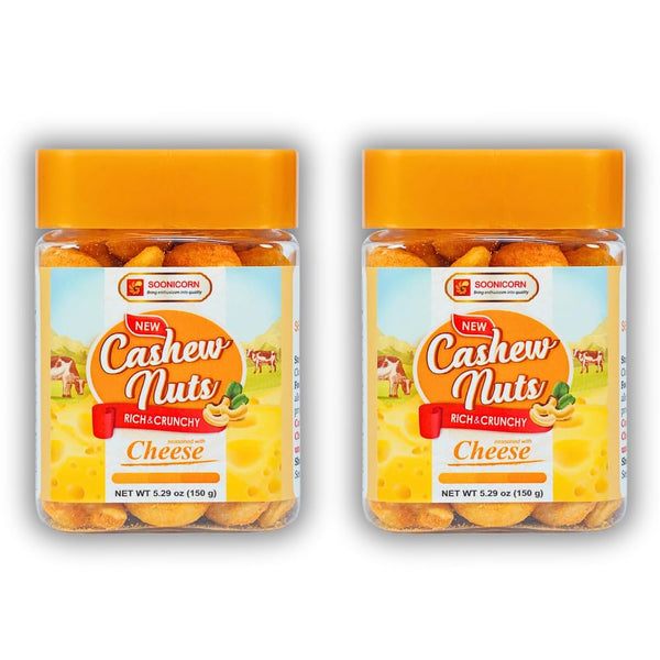 SOONICORN Cashew Nuts Seasoned with Cheese,Snacks for Parties, Travel, Break Time, Healthy