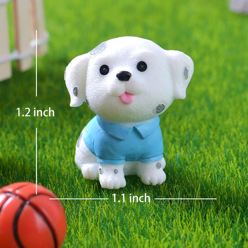 MAOMIA 12 Pcs Mini Dog Figure Animal Toys, Cake Topper Puppy Figures, Miniature Dog Figurines Collection Playset