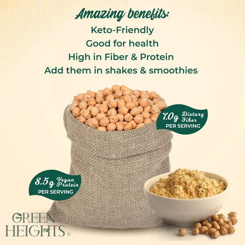 Green Heights 2.2 (1 23 Garbanzo Bean Flour by , Pound Jar KG) Rich Protein Source/ Makes Delicious Vegan Omelets GMO