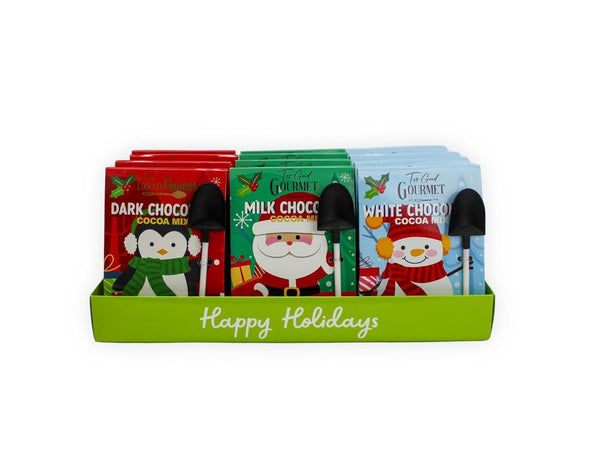Too Good Gourmet Cocoa Mixes Set | 12 Adorable Single-Serving Cocoa Boxes