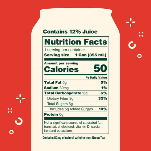 12 oz OLIPOP Prebiotic Soda Pop, Cherry Cola, Prebiotics, Botanicals, Plant Fiber, fl can