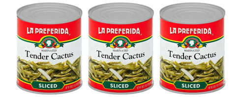 La Preferida Tender Cactus - Nopalitos Tiernos, 28 oz (Pack of 3)