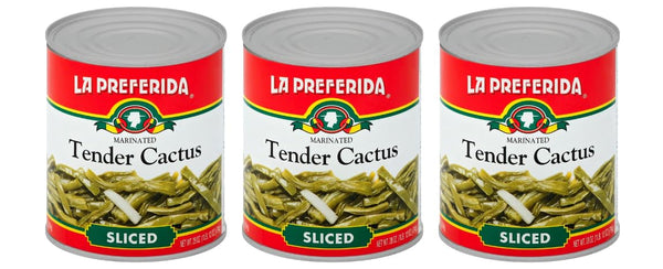 La Preferida Tender Cactus - Nopalitos Tiernos, 28 oz (Pack of 3)