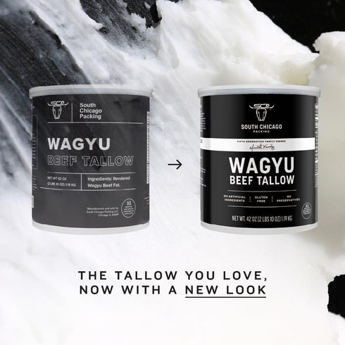 Packing 100% 42 South Chicago Pure Wagyu Beef Tallow, Ounces Paleo & Keto Friendly Cooking Fat for Searing, Sauting