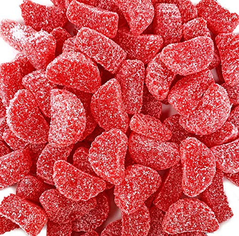 2.5 SweetGourmet Cherry Fruit Slices Sugar Coated Jelly Candy, Pound Bulk Bag