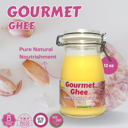 Generic Immune (12 oz) Premium Gourmet Ghee Dairy Free Butter Alternative for Cooking, Baking & Frying, High Heat Fat
