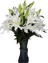 10 stems giant white lilies Fresh Flower Bouquet Gifts for Birthday Anniversary Friendship and Love