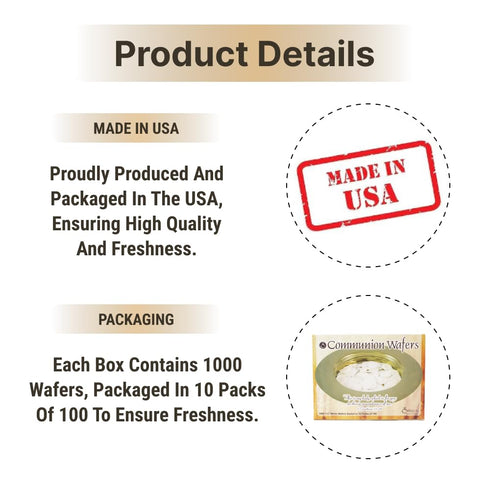 Swanson Christian Products Communion 1000 Count Communion Bread Wafer Church Supplies Unleavened Bread
