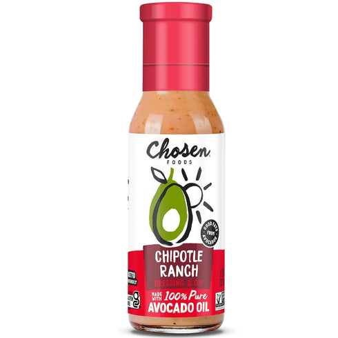 Chosen Foods Chipotle Ranch Salad Dressing & Marinade, Avocado Oil-Based, Keto Friendly, 8 oz