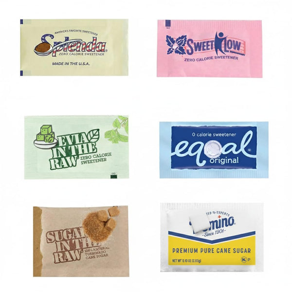 Assorted Sugar and Sweetener Packets for Home, Office & Travel, 450 Pack