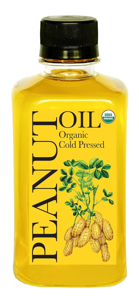Daana Peanut Oil: CERTIFIED USDA ORGANIC, EXTRA VIRGIN, COLD PRESSED (12 oz)