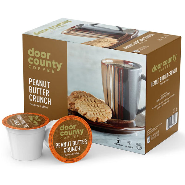 Door County Coffee Peanut Butter Crunch Flavored Ground - 10 Count Single