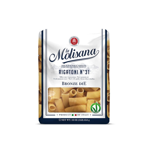 La Molisana Semolina Rigatoni Pasta #30 Bronzo 3-16oz bags