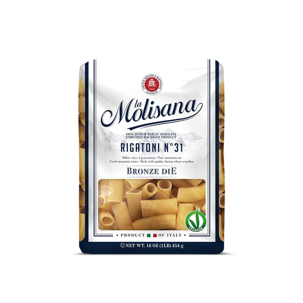 La Molisana Semolina Rigatoni Pasta #30 Bronzo 3-16oz bags