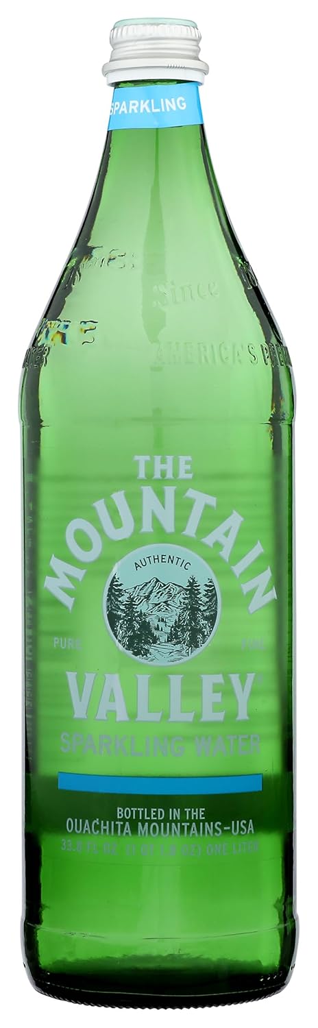 The Mountain Valley Mountain Valley Water, Water Sparkling Glass, 33.8 Fl Oz