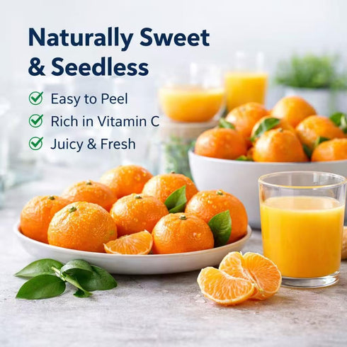 Generic 3 lb Fresh Clementines Mandarin Oranges, Bag Sweet, Seedless & Easy Peel Citrus Fruit