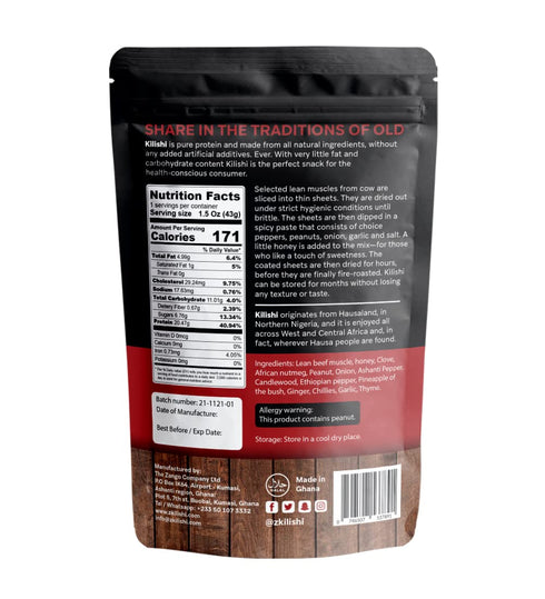 KILISHI 1.5Oz . Spicy - Hot - Original Premium Gourmet Beef Jerky. High Protein. Less fats & Carbs. Paleo and Keto