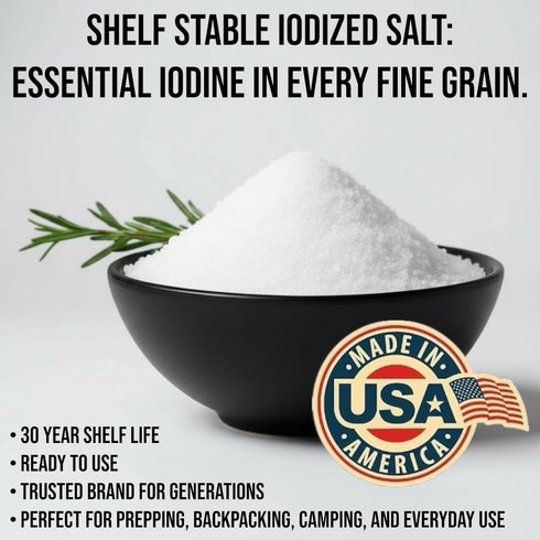 2 lb 32 oz (190 Future Essentials Iodized Salt Can of Pure, Additive-Free Table Salt with Iodine Long Shelf Life