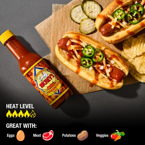 Pack, 3-Bottle Set RICKEY'S Spicy Lover's Gourmet Hot Sauce of Original, Habanero, and Phantasma Flavors