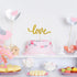 Gold Glitter Love Cake Topper - Wedding/Engagement/Bridal Shower/Anniversary/Birthday Decorations Supplies
