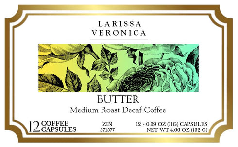 Larissa Veronica (12 571577) 3 Pack Butter Medium Roast Decaf Coffee (Single Serve K-Cup Pods) (Gourmet, Naturally
