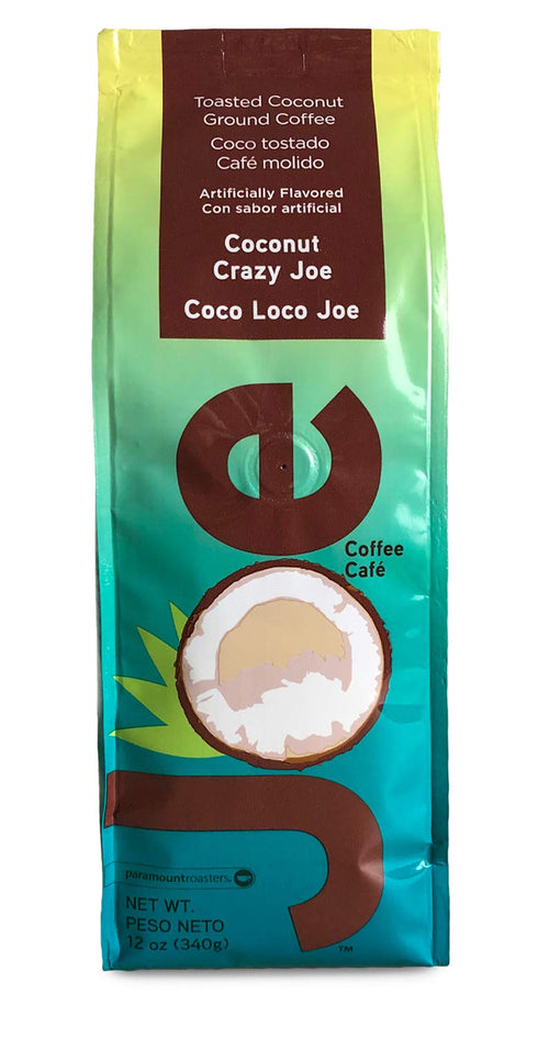 Joe Knows Coffee Coconut Crazy Joe, 12 oz Bag Medium Roast Coffee
