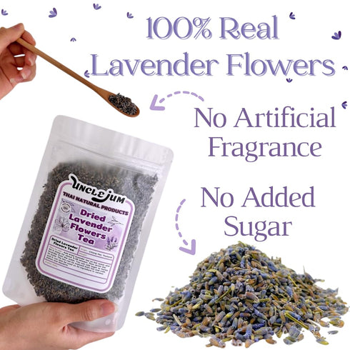 (100grams,3.52 oz) Dried Lavender Flower Buds Edible Culinary Grade for Tea, Baking, Aromatherapy & Cocktails Premium