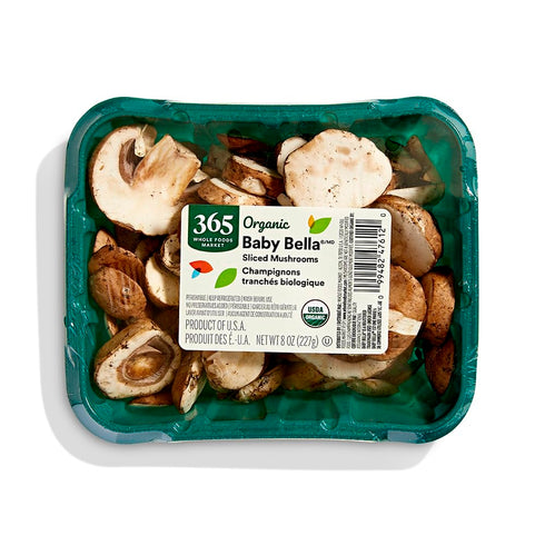 365 by Whole Foods Market PRODUCE Organic Baby Bella Sliced Mushrooms, 8 OZ