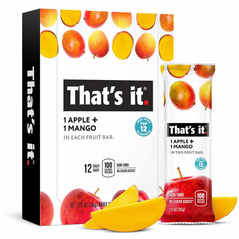 100% (36 Pack) Thats it. Variety, Natural Real Fruit Bar, High Fiber Vegan, Gluten Free Healthy Snack, Paleo